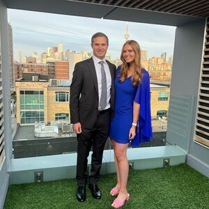 Vince Camuto Blue Dress with Flowy Sleeves (dry cleaned)